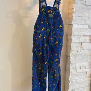 80s OshKosh B'gosh Blue Corduroy Vestbak Overalls